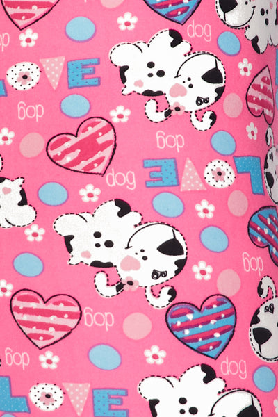 987 Dalmation Puppies on Pink LEGGINGS