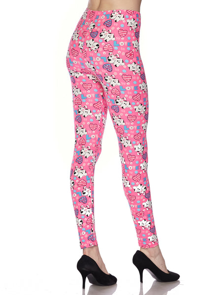 987 Dalmation Puppies on Pink LEGGINGS