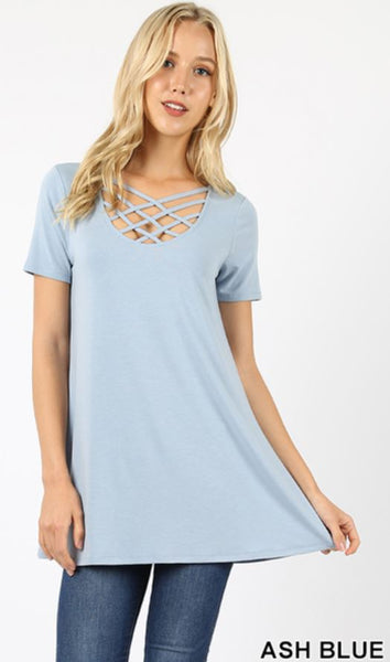 3530 1/4S Triple Lattice TOP in ASH BLUE