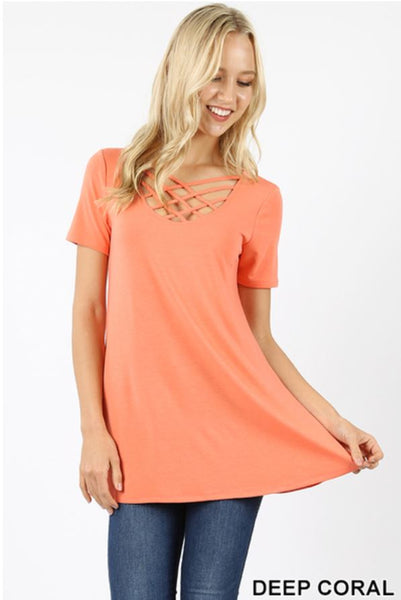 3537 1/4S Triple Lattice TOP in DEEP CORAL