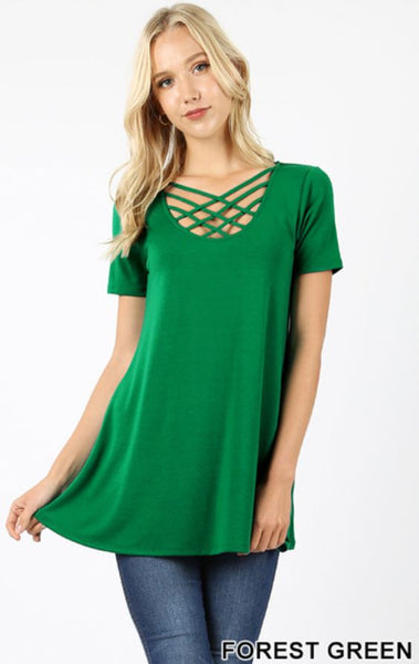3534 1/4S Triple Lattice TOP in FOREST GREEN