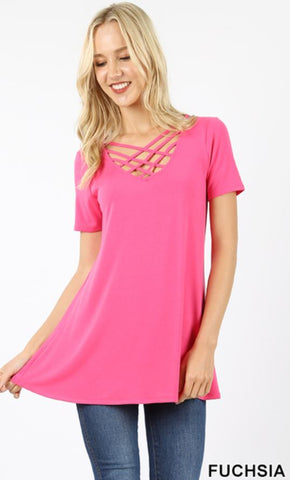 3538 1/4S Triple Lattice TOP in FUCHSIA
