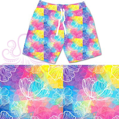 8371sj Lotus Pastels POD SHORT JOGGERS