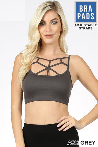 4802 Web Front Bralette in ASH GREY
