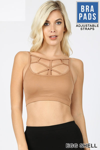 4807 Web Front Bralette in EGG SHELL