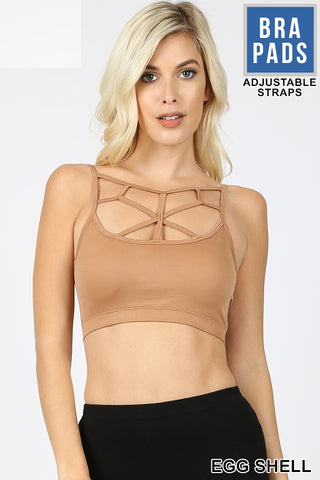 4807 Web Front Bralette in EGG SHELL