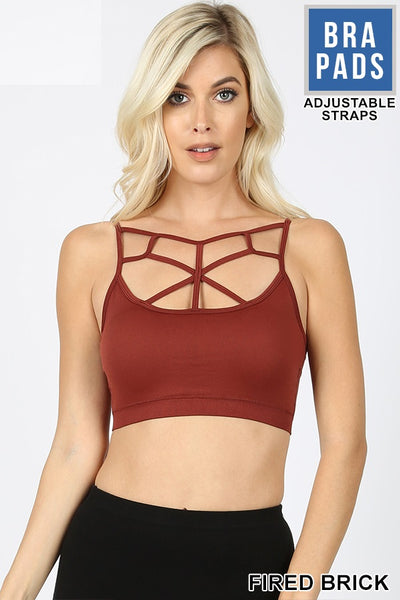 4808 Web Front Bralette in FIRED BRICK