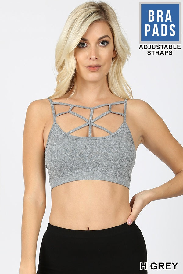 4721 Web Front Bralette in H GREY