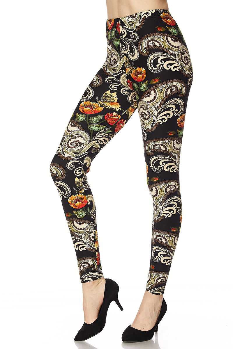 129 Elegant Floral LEGGINGS or Kids JV1-Q27B G