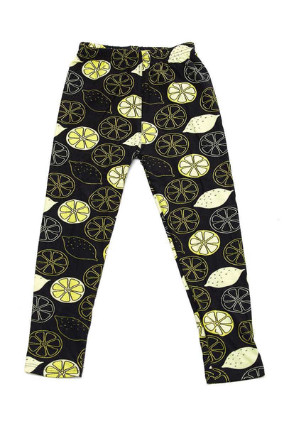 128 Lemons On Black LEGGINGS or Kids JV1-Q77B $10