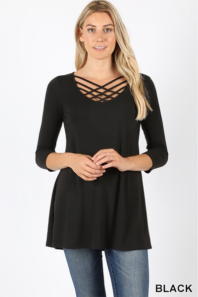 554 3/4S Triple Lattice TOP in BLACK