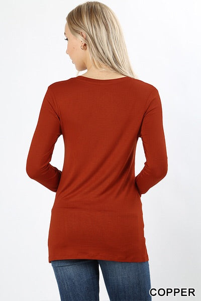 595 4/4S V-Neck TOP in BLACK