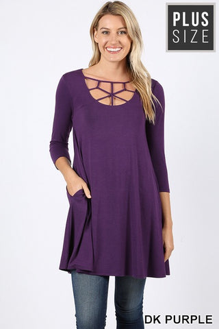 5303 3/4S Web Front TOP w PKTS in DK PURPLE