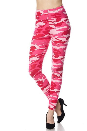 628 Pink Camo LEGGINGS & Kids