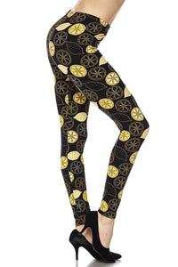 128 Lemons On Black LEGGINGS or Kids JV1-Q77B $10