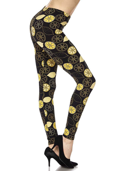 128 Lemons On Black LEGGINGS or Kids JV1-Q77B $10
