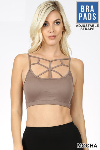 4813 Web Front Bralette in MOCHA