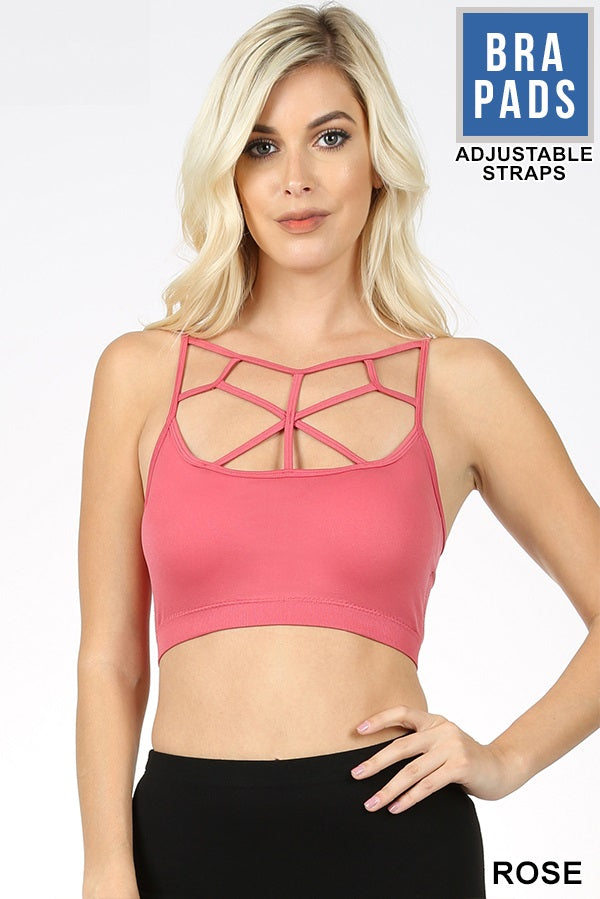 4725 Web Front Bralette in ROSE