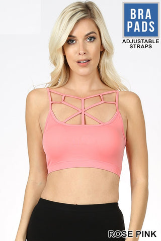 4814 Web Front Bralette in ROSE PINK