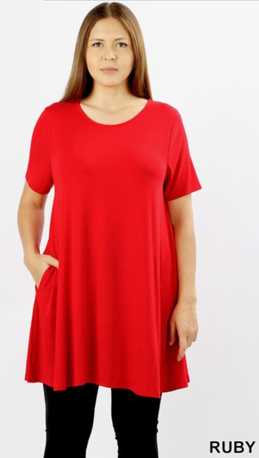 5402 1/4S LL Flared TOP w PKTS in RUBY