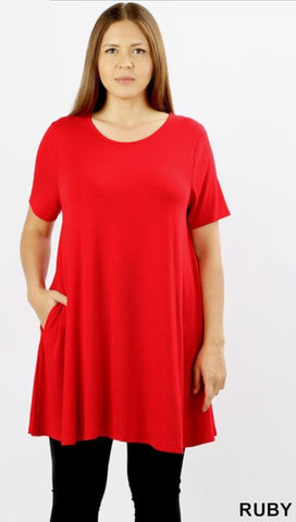 5402 1/4S LL Flared TOP w PKTS in RUBY