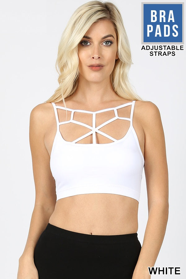4724 Web Front Bralette in WHITE