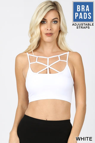 4724 Web Front Bralette in WHITE
